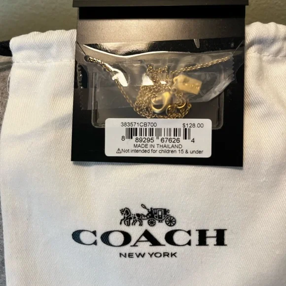 Coach Gold and Brown Pendant Necklace - Picture 5 of 7